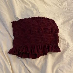 Wine red tube top (2-4)
